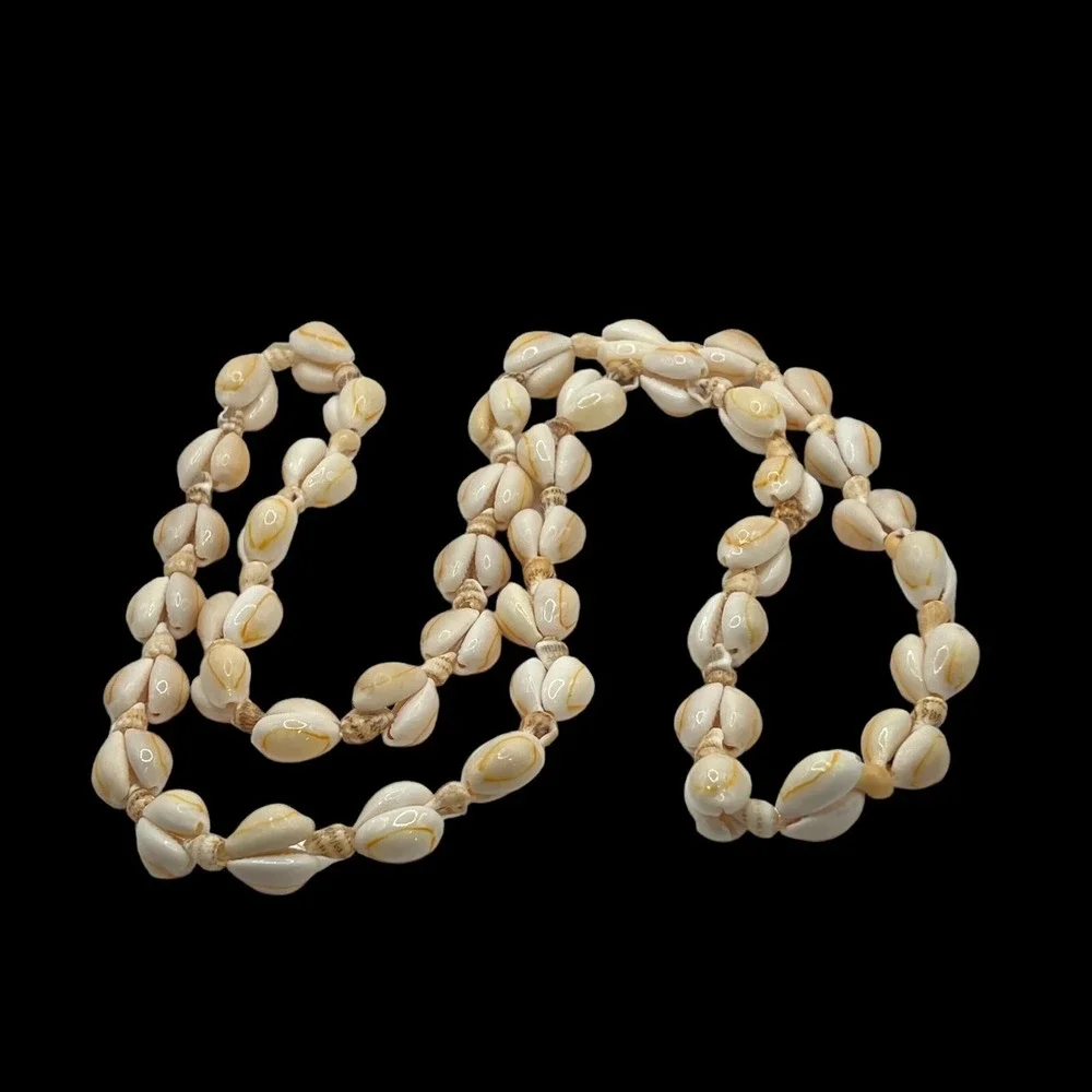 Cowrie Shell‎ Necklaces Lot of 3 Vintage Beach Surfer Retro